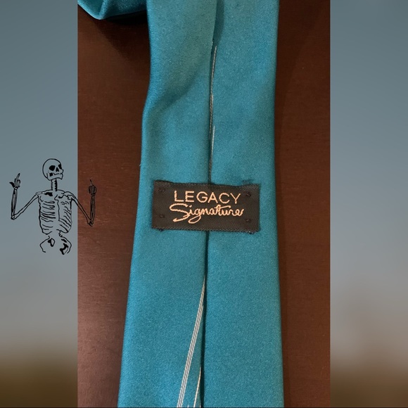 💀Vintage Teal Tie - Picture 3 of 3